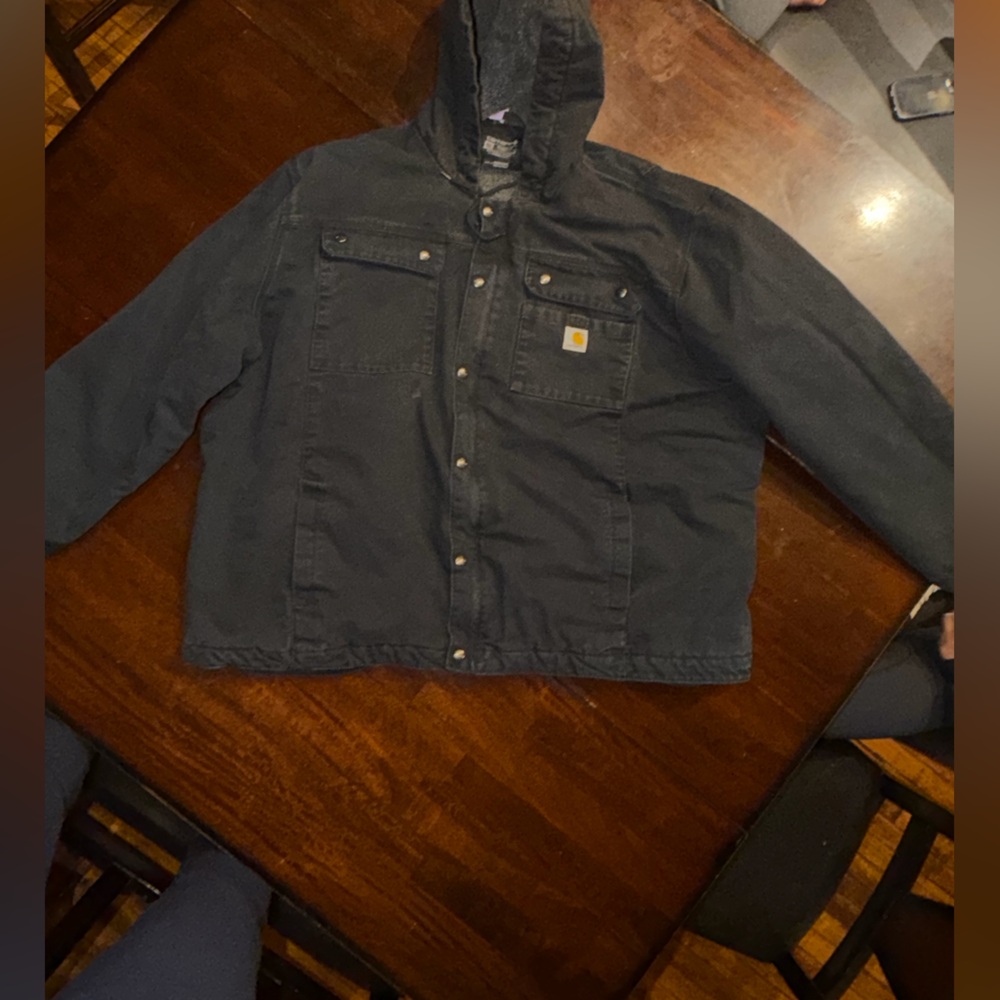 Carhartt Charcoal Hooded Field Jacket